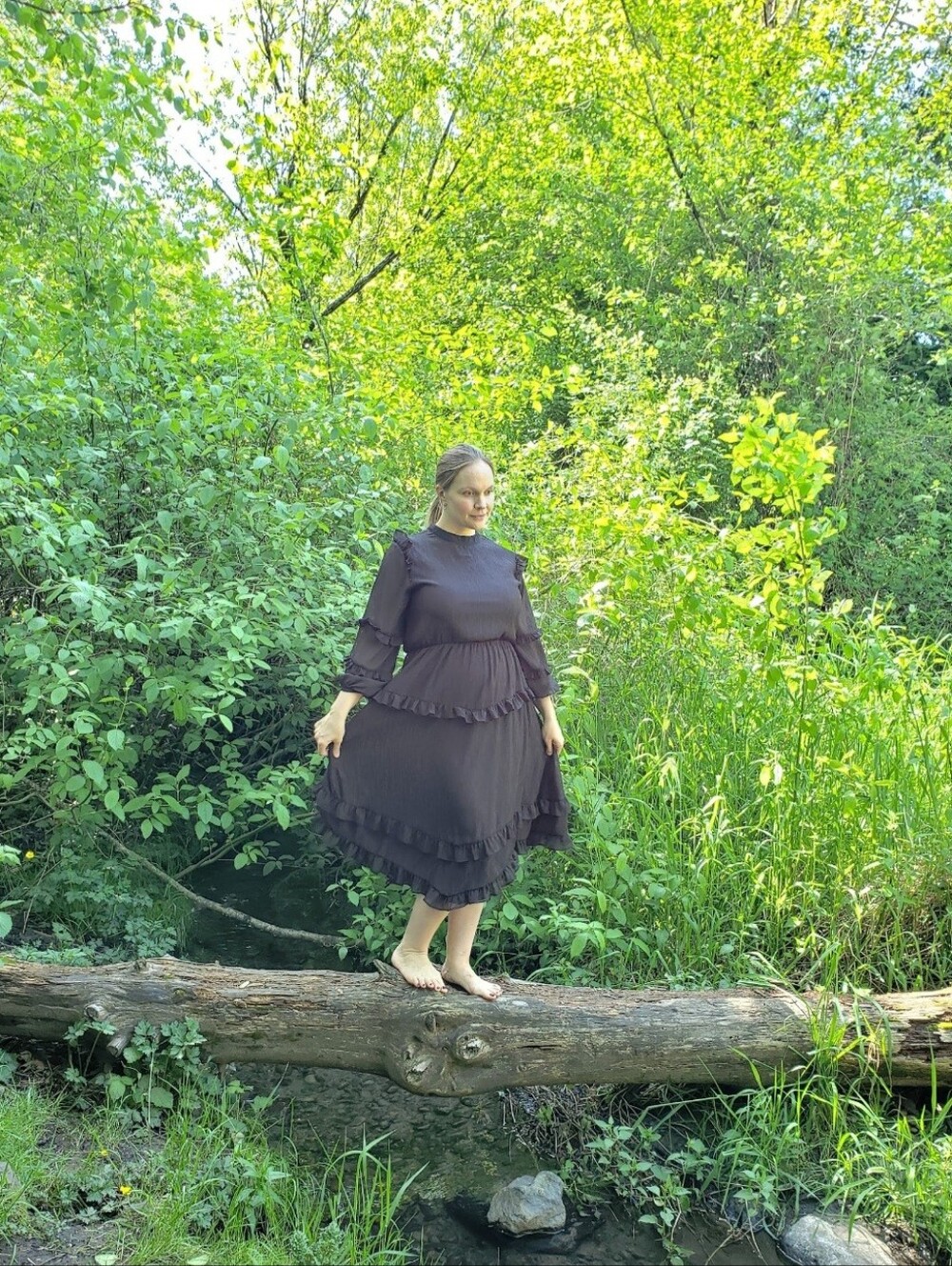 Joyfolie Black Midi Dress